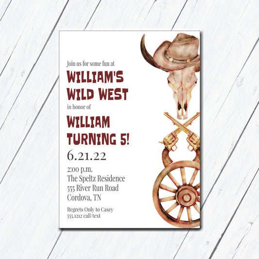Wild West Birthday Invitation