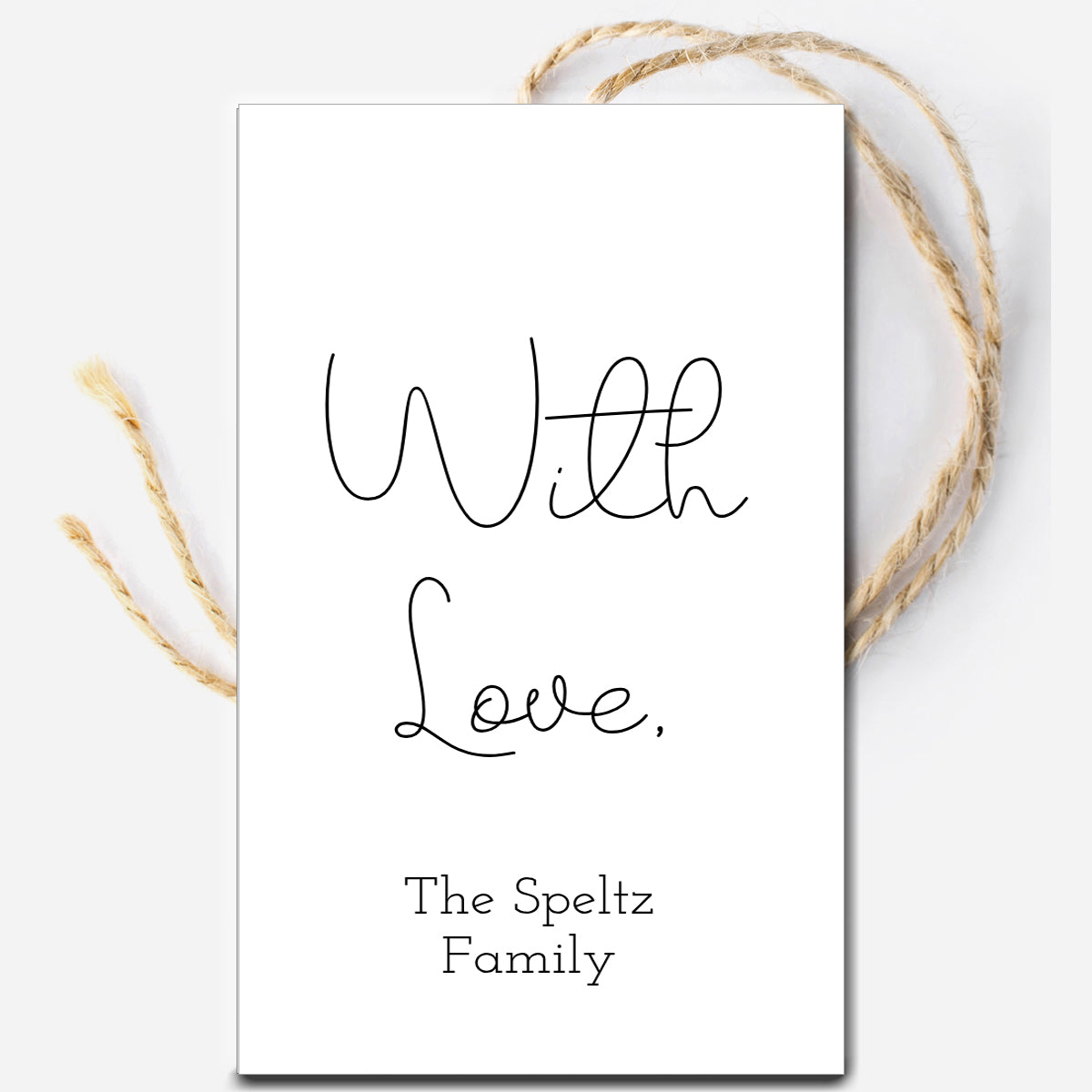 With Love Personalized Tag