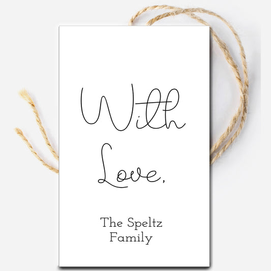 With Love Personalized Tag