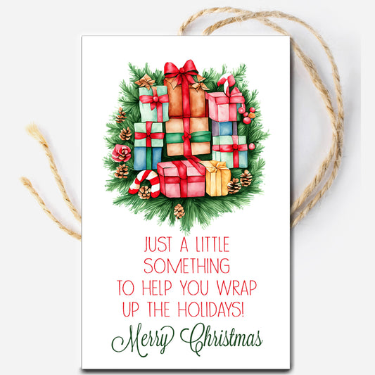 Christmas Wrapping Paper Instant Download Gift Tag