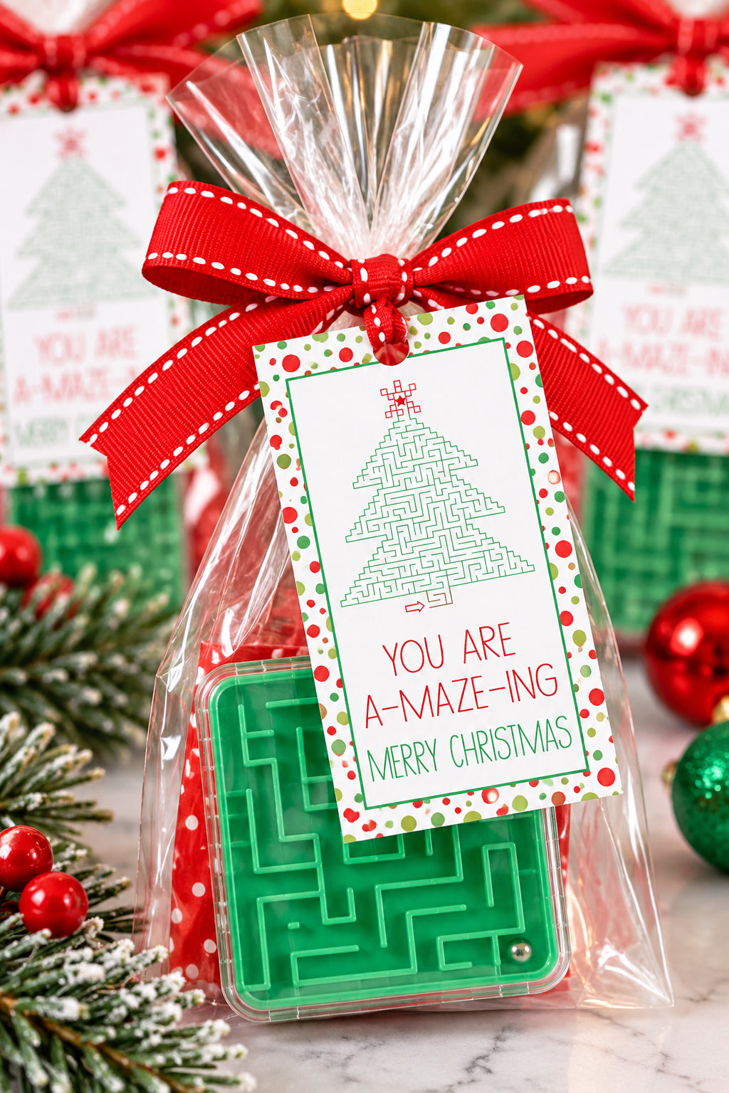 Christmas Maze Instant Download Tag