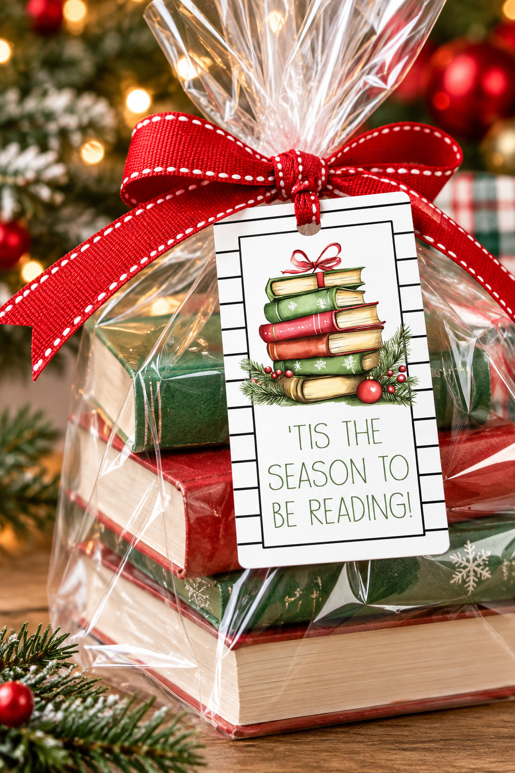 Christmas Book Instant Download Tag