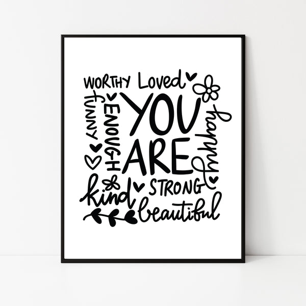 You are Enough Sign - INSTANT DOWNLOAD
