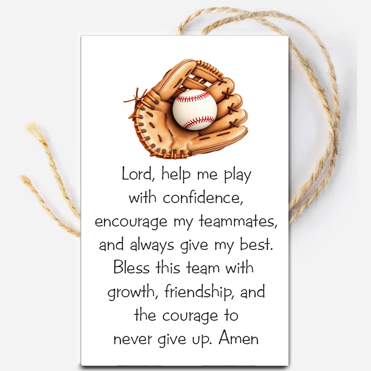 Baseball Prayer Instant Download Tag