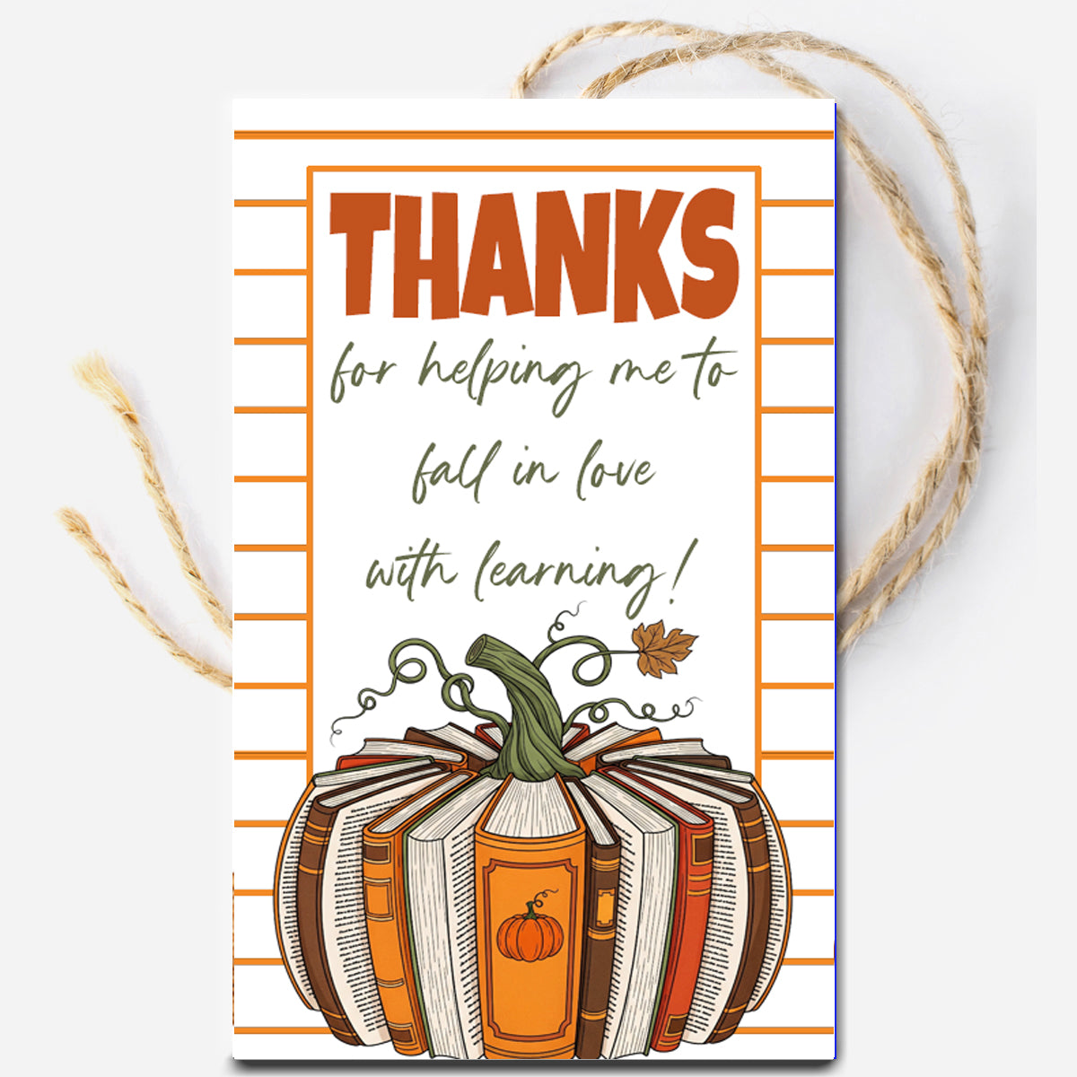 Fall in Love with Learning Gift Tag