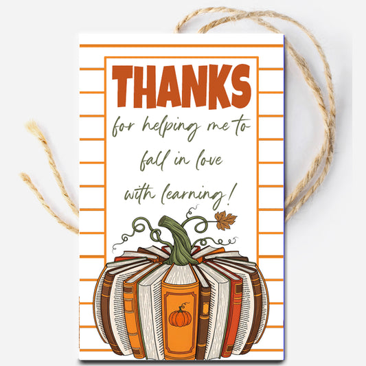 Fall in Love with Learning Gift Tag