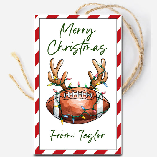 Christmas Football Gift Tag