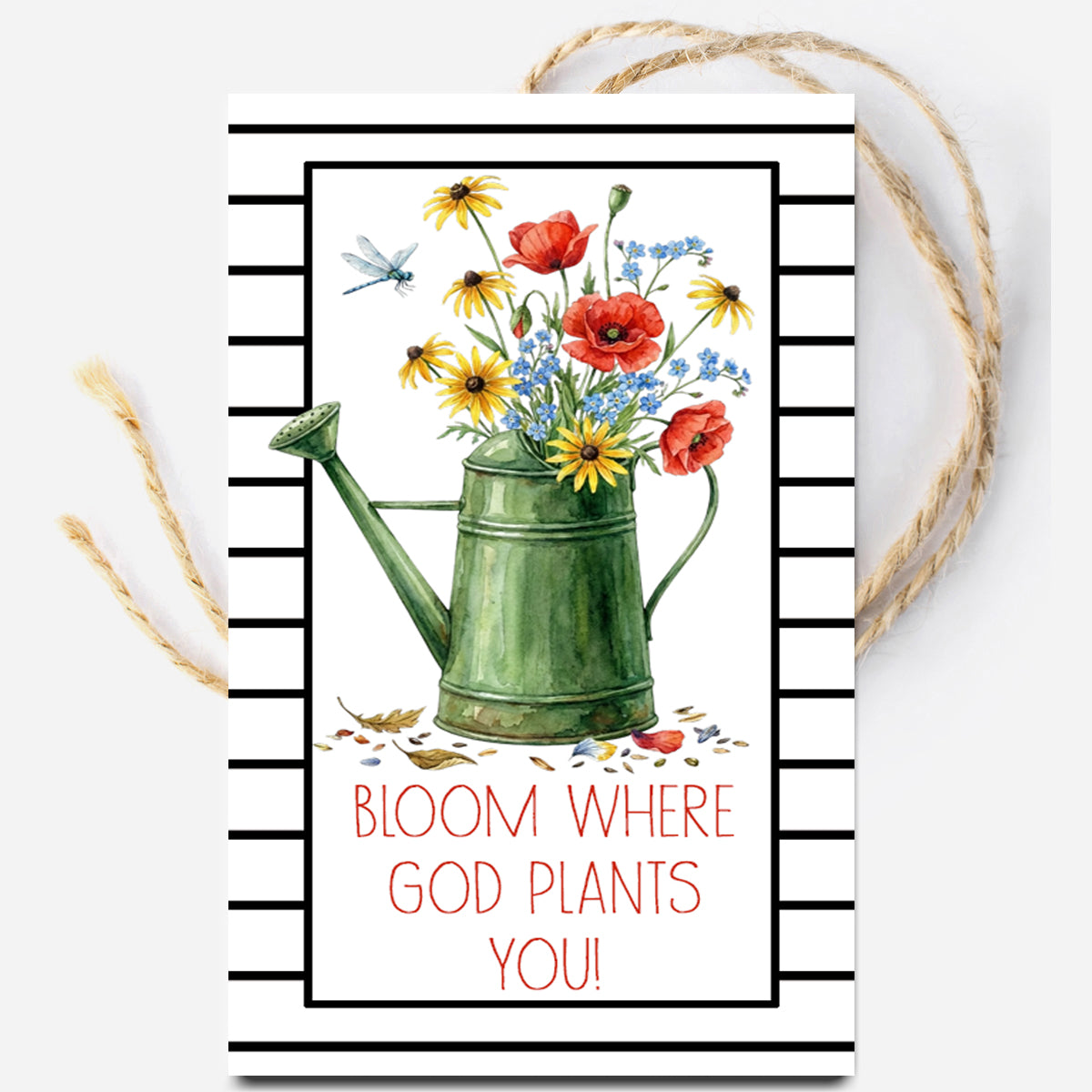 Bloom Where God Plants You Instant Download Tag