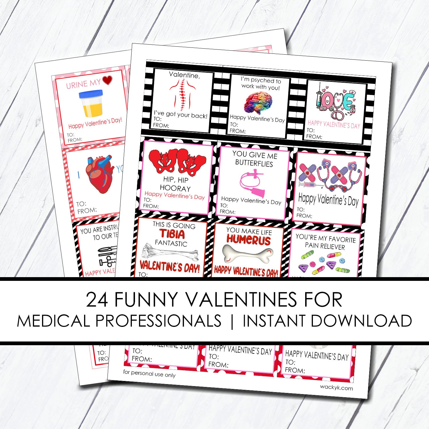 Funny Medical Valentine Tags