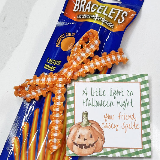 Pumpkin Light Halloween Gift Tag