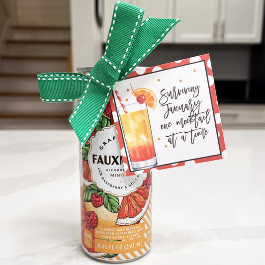 Mocktail Dry January Gift Tag