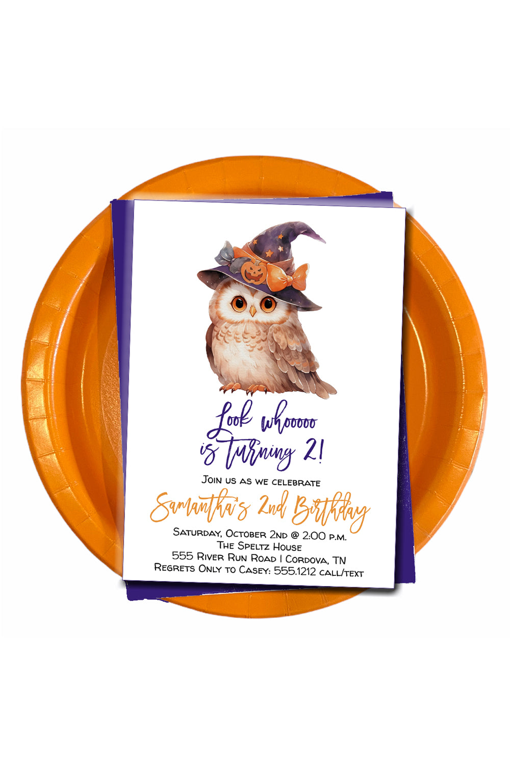 Owl Halloween Invitation