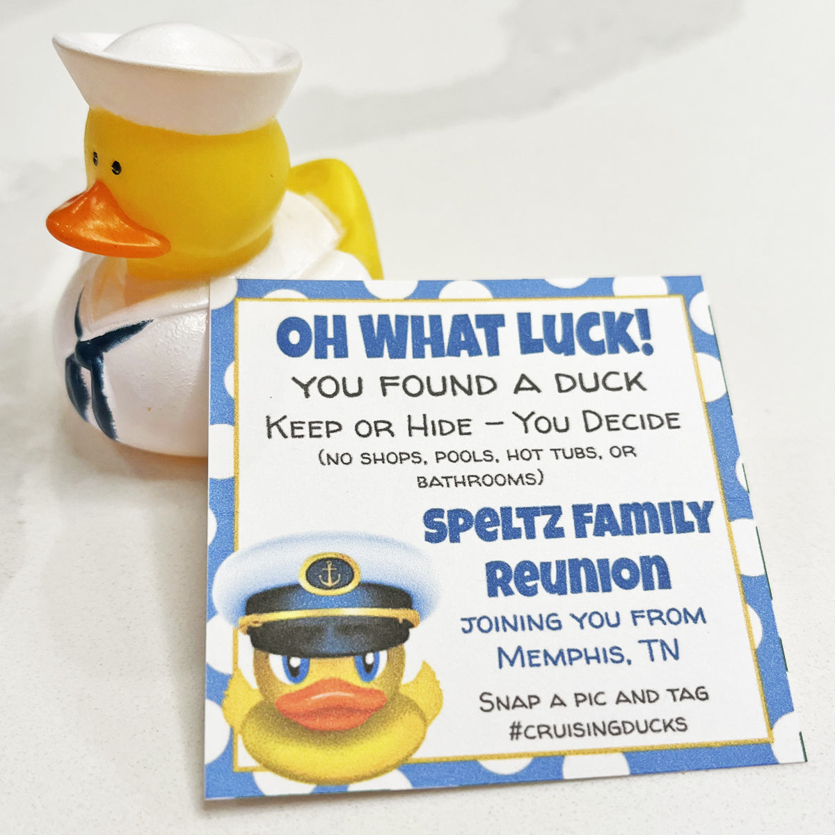 Duck for Cruise Gift Tag