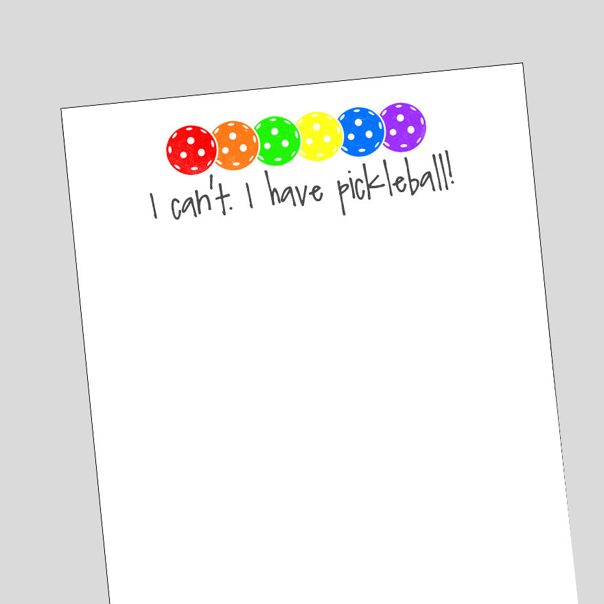 funny pickleball notepad