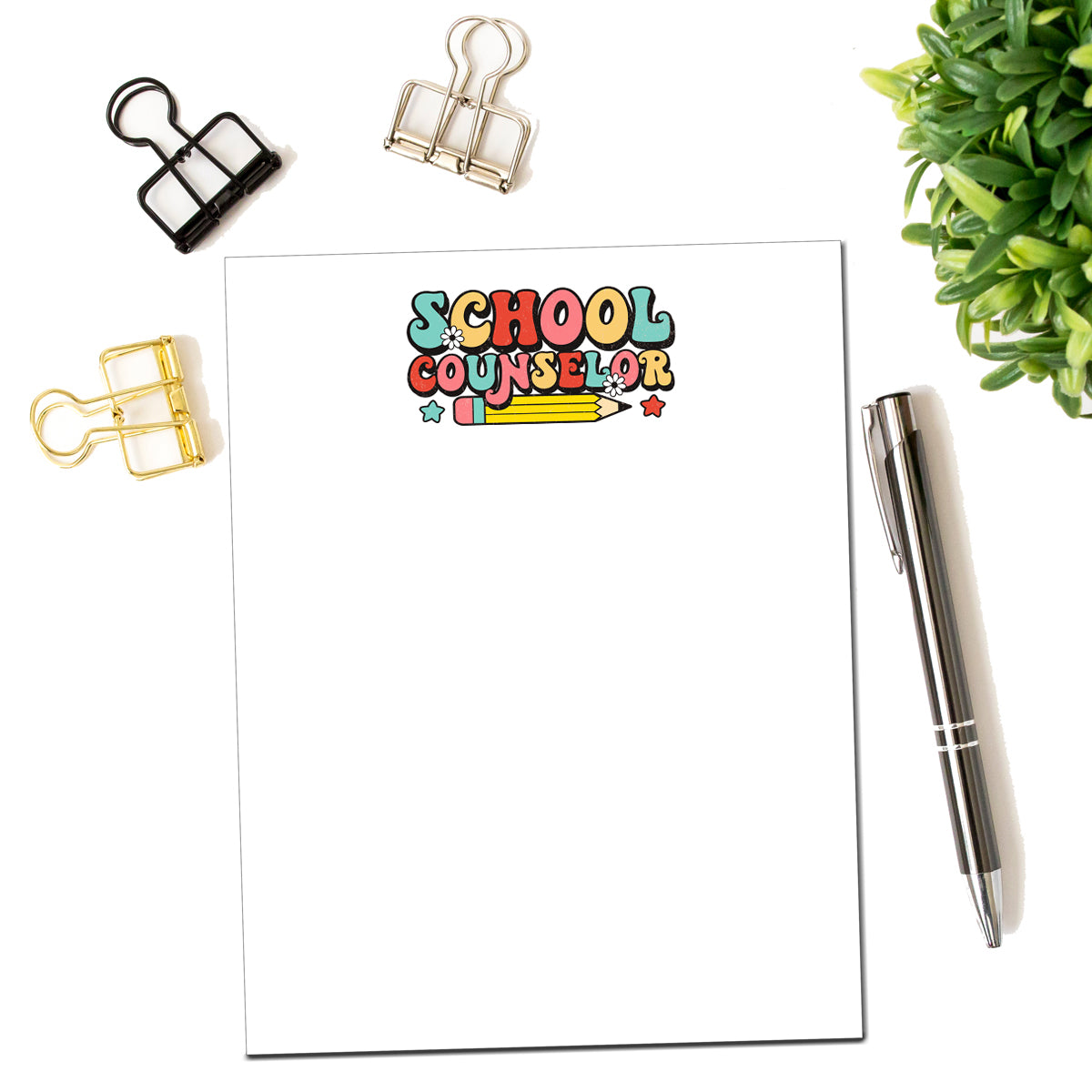 Notepad School Design School Counselor Notepad | Personalized Teacher Notepad – wacky-kracker