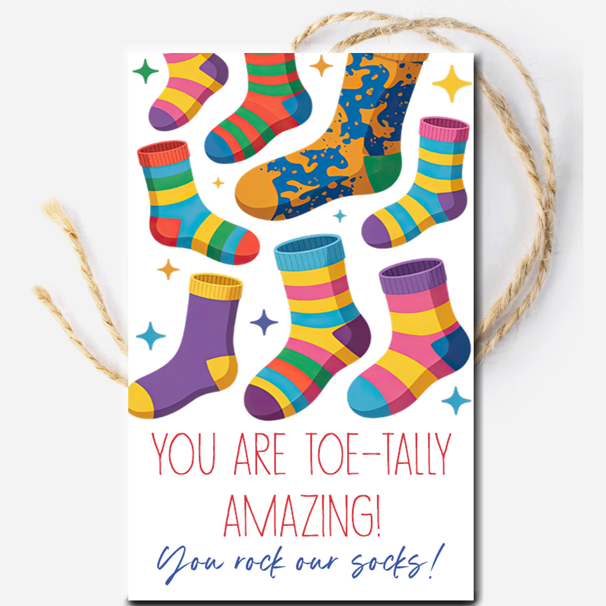 You are toe-tally awesome Sock Instant Download Tag