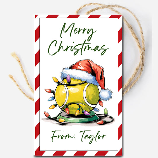 Christmas Tennis Gift Tag