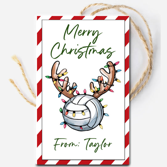 Christmas Volleyball Gift Tag