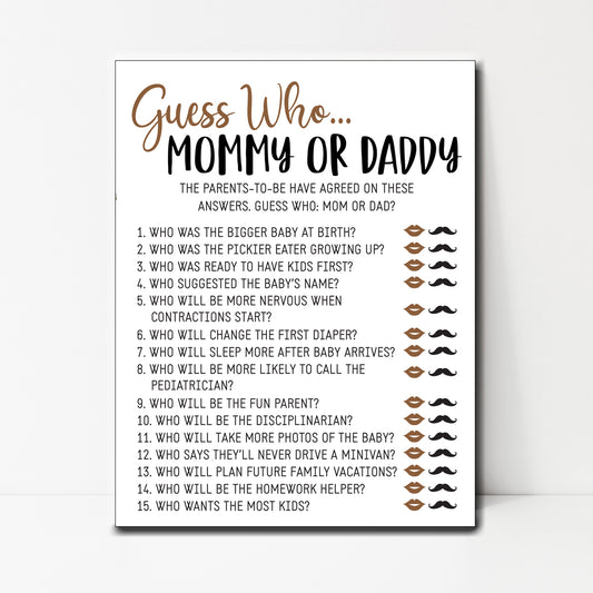 Mommy Daddy Game Instant Download