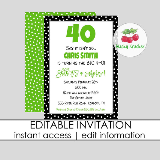Surprise Birthday Invitation
