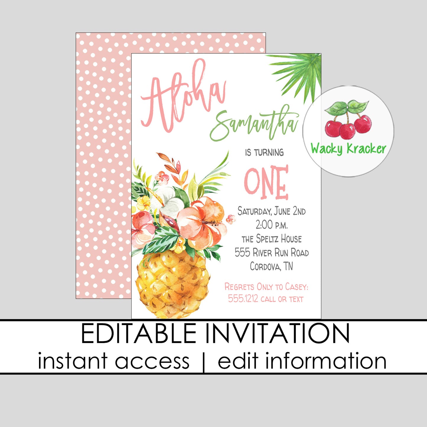 Aloha Birthday Invitation 