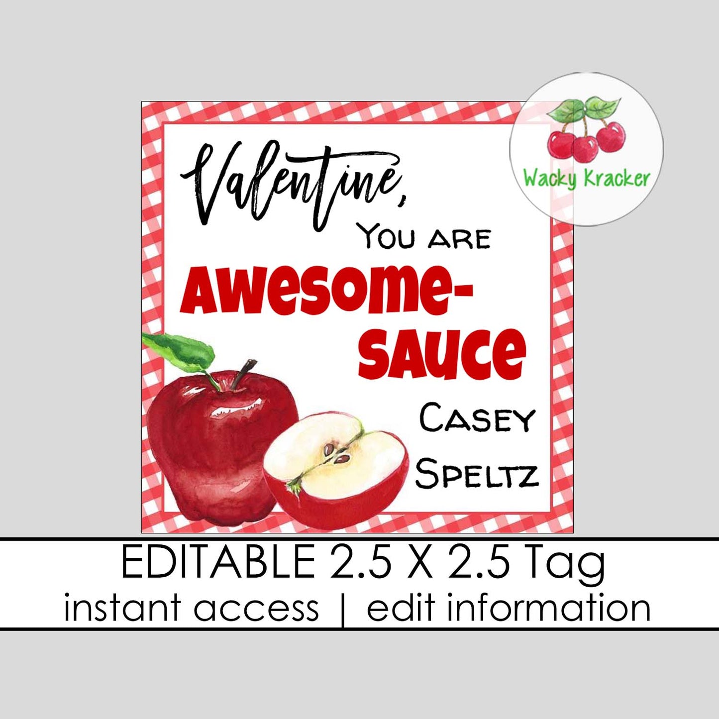 Awesome Sauce Valentine Tag
