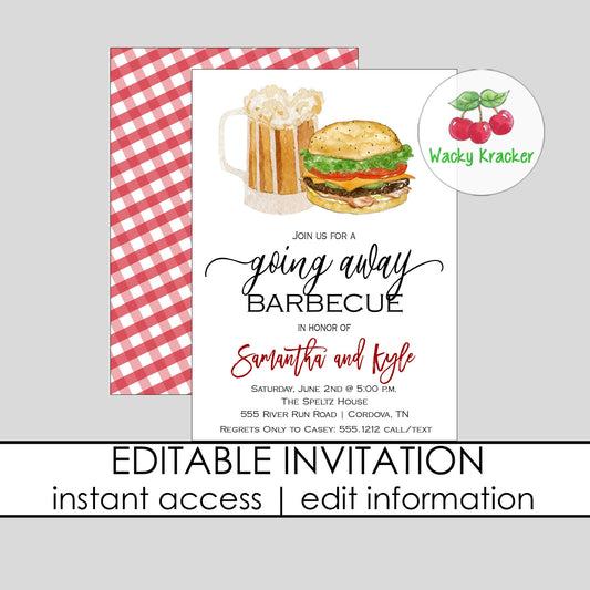 BBQ Moving Invitation