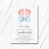 Boy Baby Feet Shower Invitation