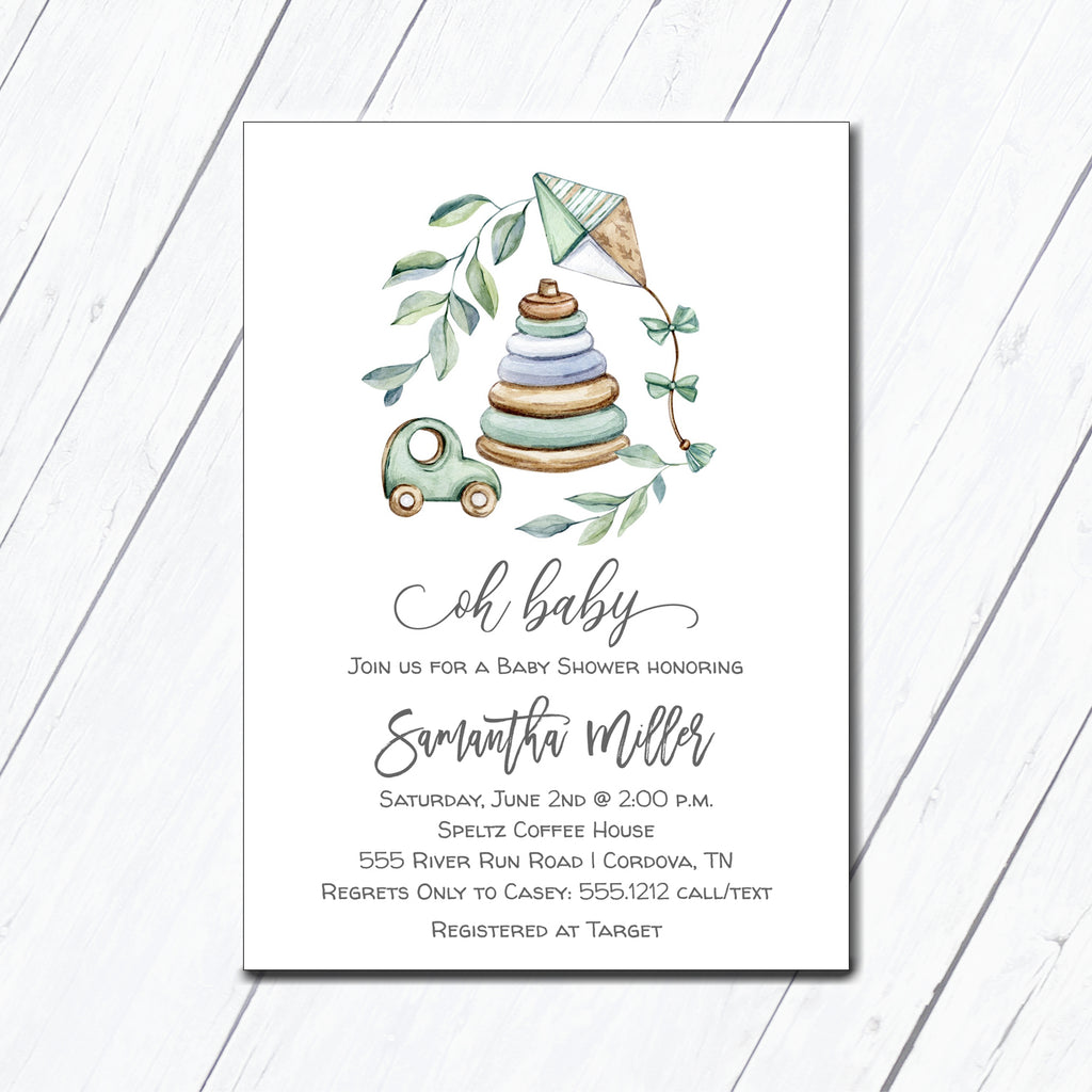 Baby Toys Shower Invitation