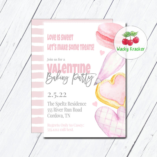 Valentine Baking Party Invitation