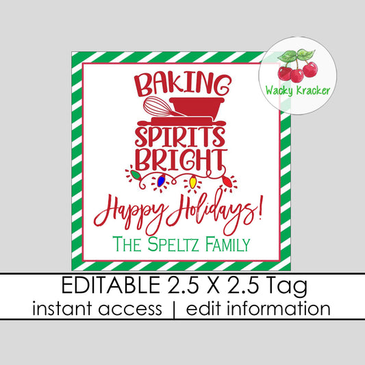 Christmas Baking Tag