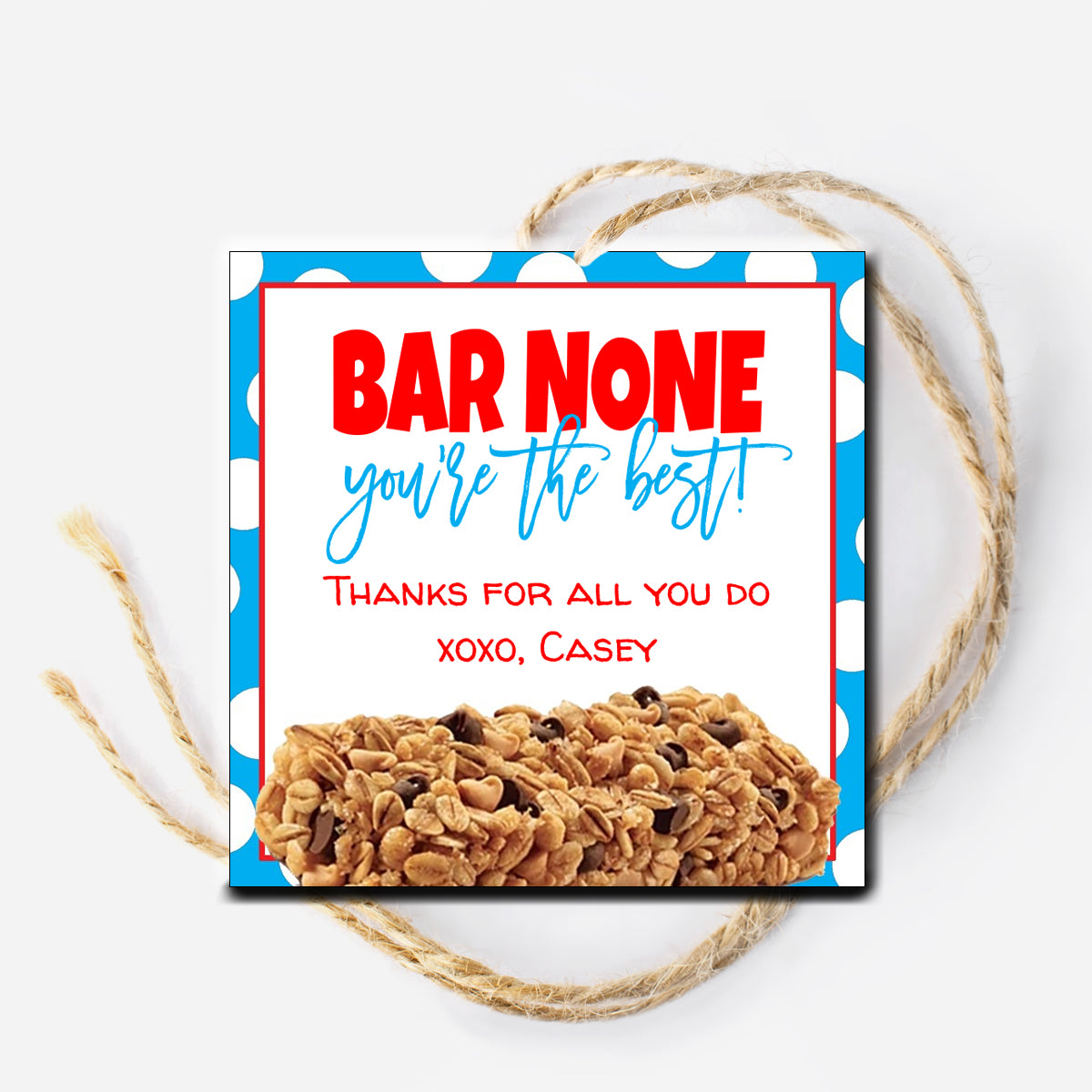 Bar None Gift Tag