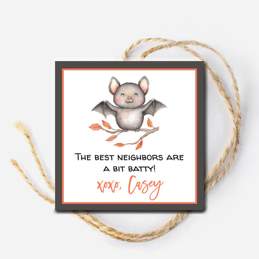 Halloween Bat Gift Tag