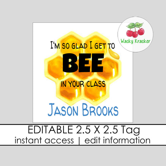 Bee in Your Class Tag
