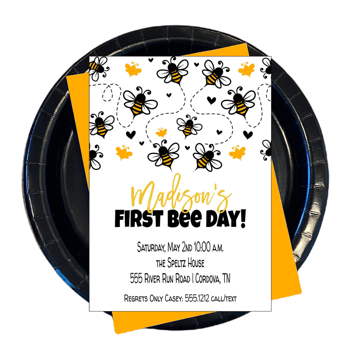 Bee Day Birthday Invitation