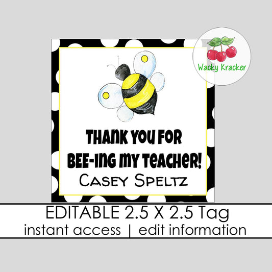 Bee Gift Tag