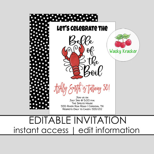Belle of the Boil Party Invitation