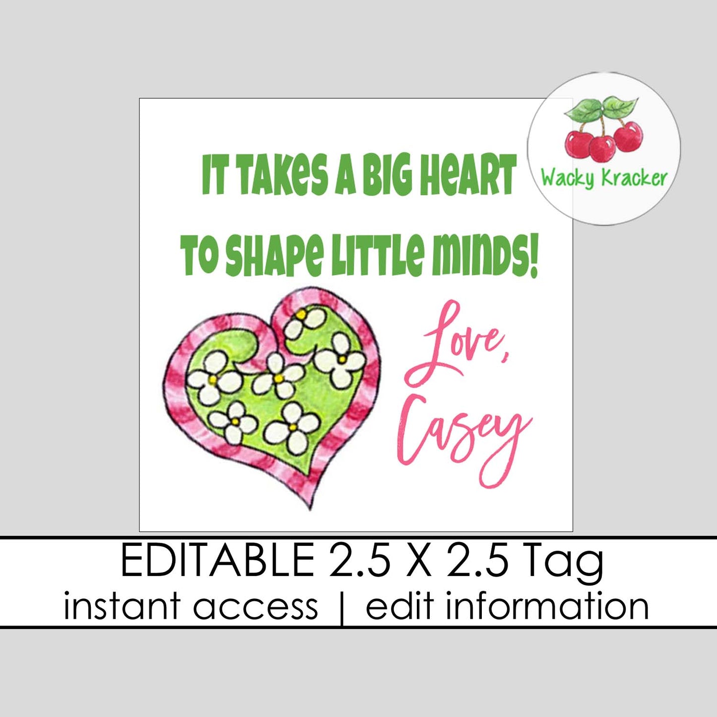 Big Heart Gift Tag