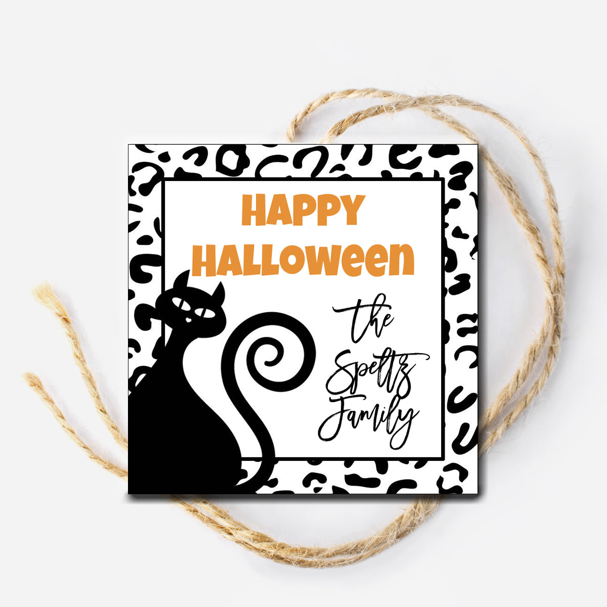 Black Cat Gift Tag