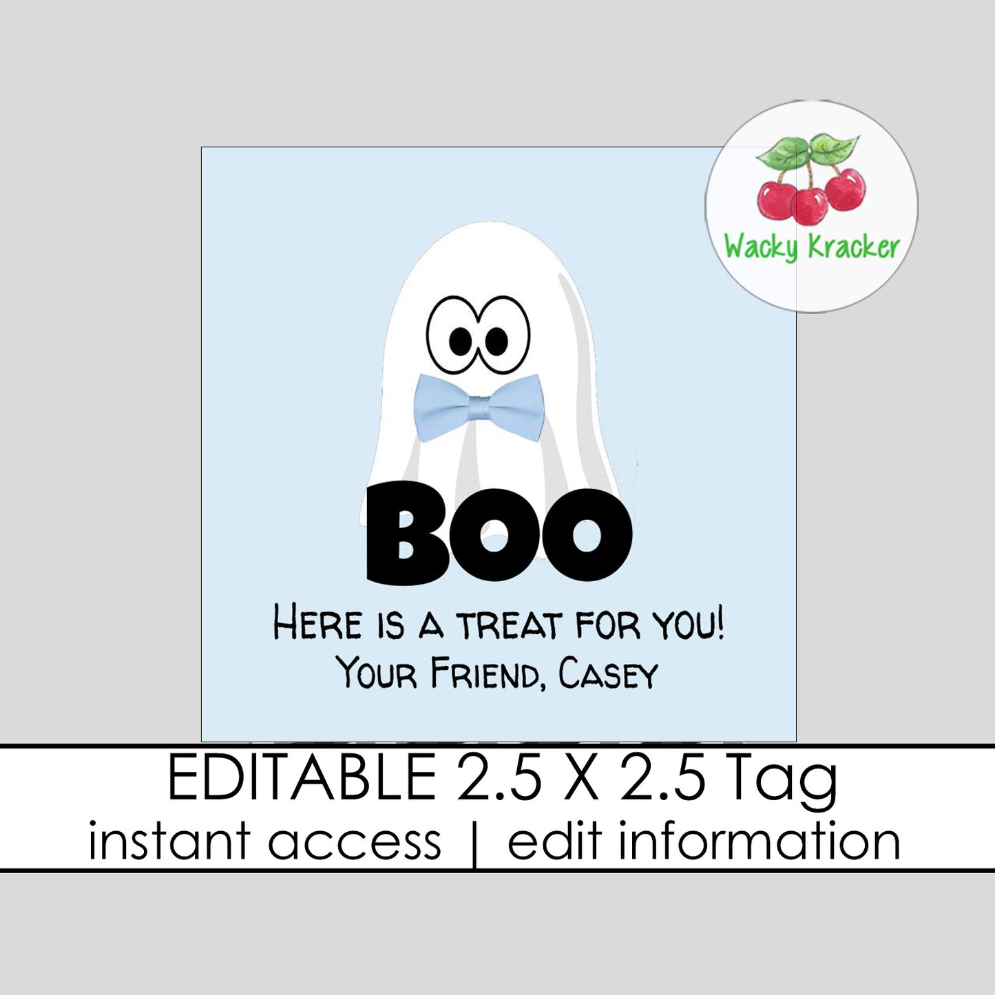 Baby Boy Ghost Gift Tag