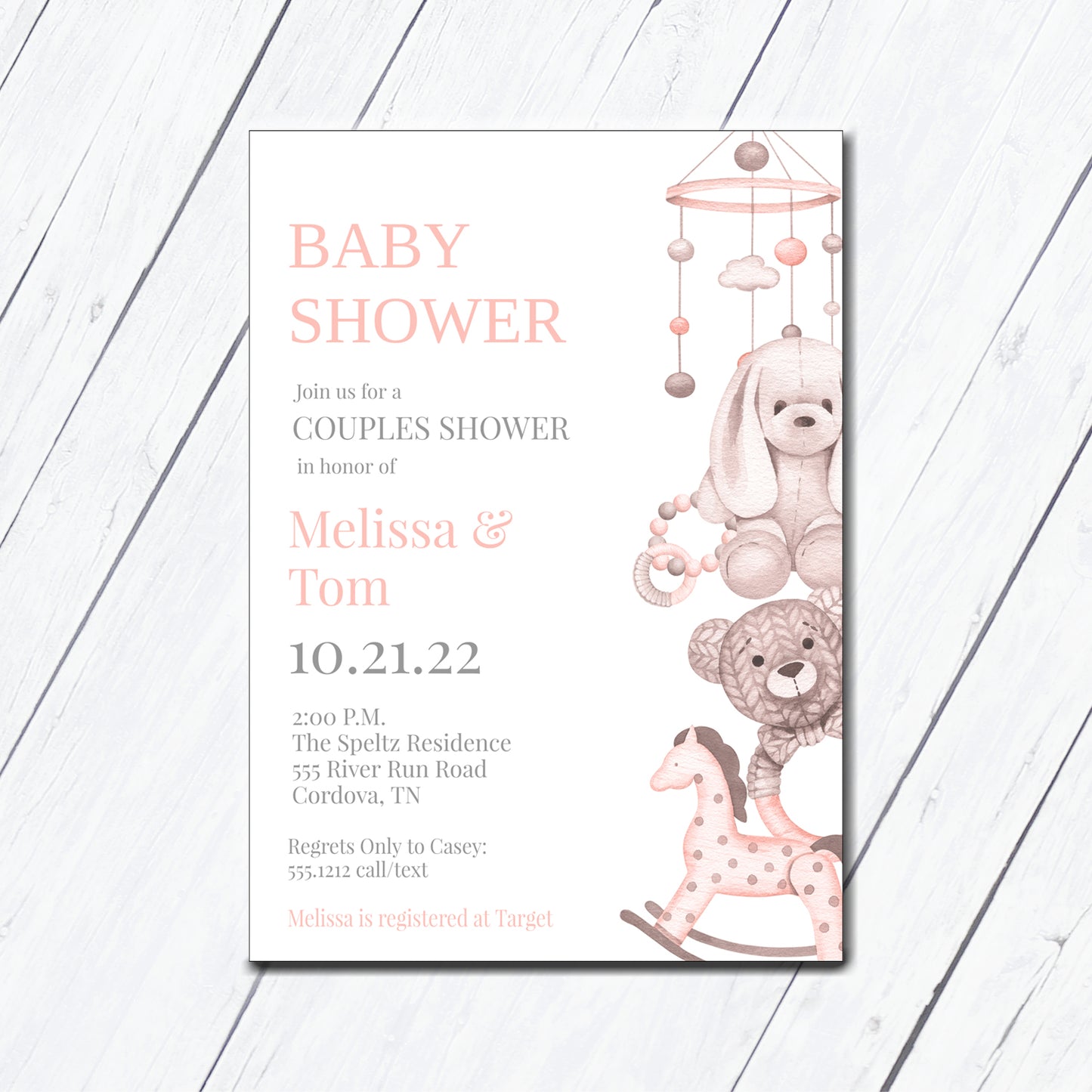 Boho Nursery Baby Shower Invitation