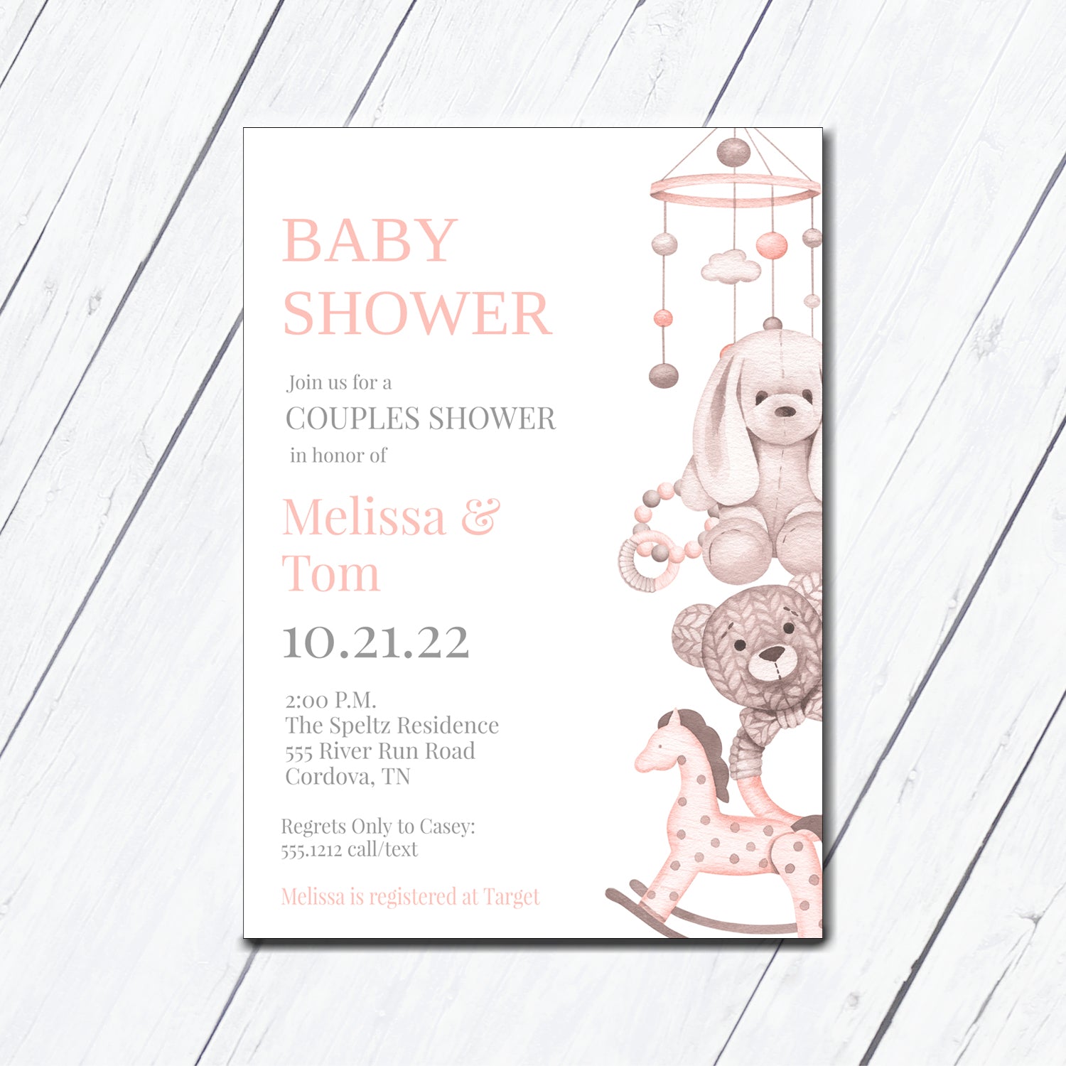 Boho Nursery Baby Shower Invitation