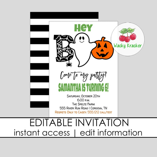 Boo Crew Invitation