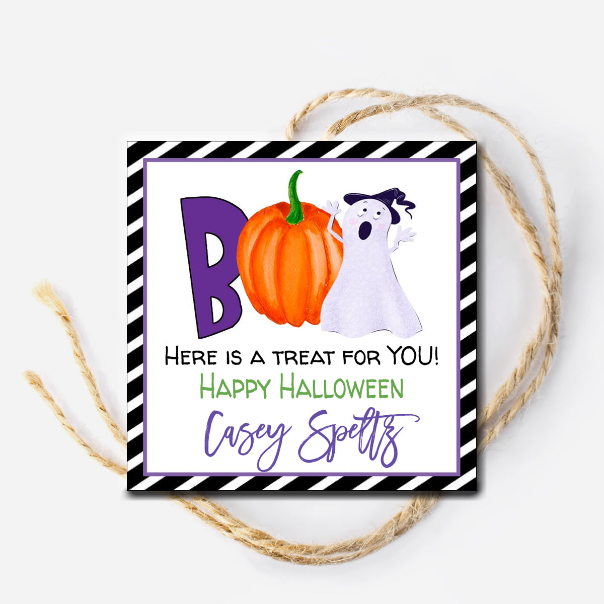Boo Halloween Gift Tag