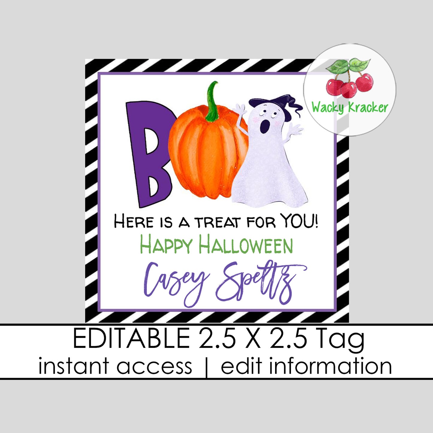 Boo Halloween Gift Tag