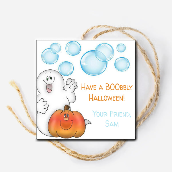 Bubble Boy Halloween Gift Tag