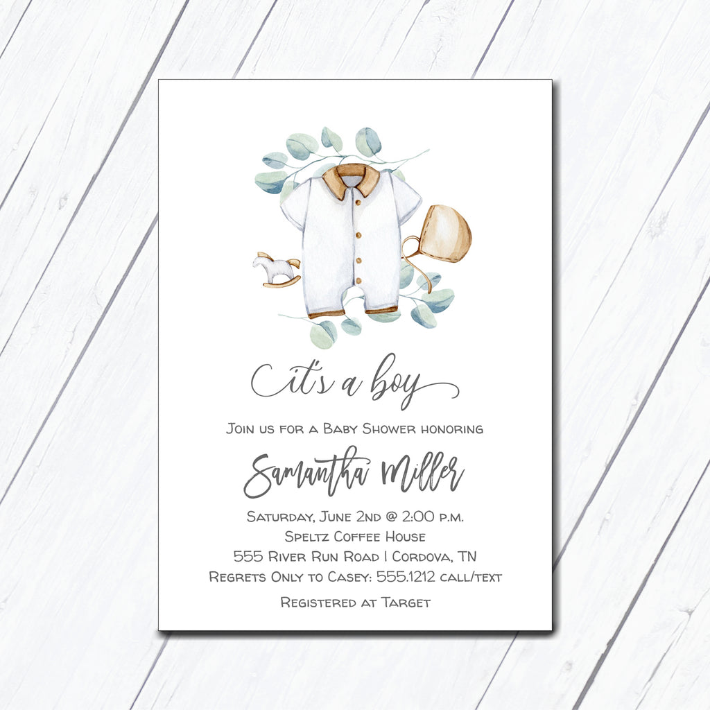 It's a Boy Baby Shower Invitation