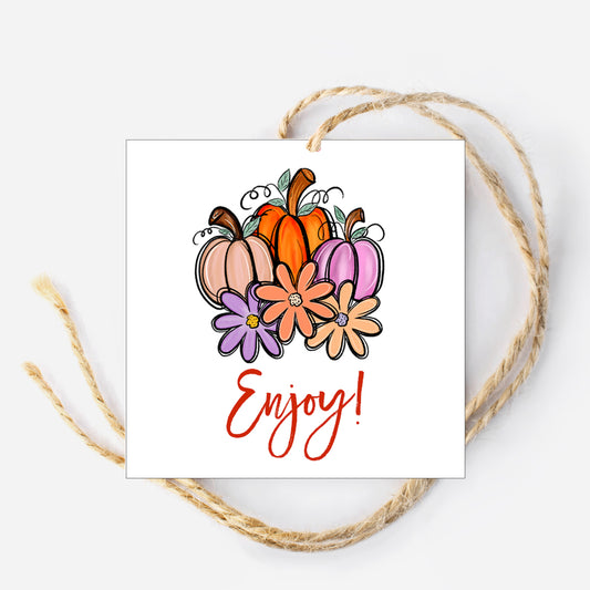 Bright Pumpkin Gift Tag