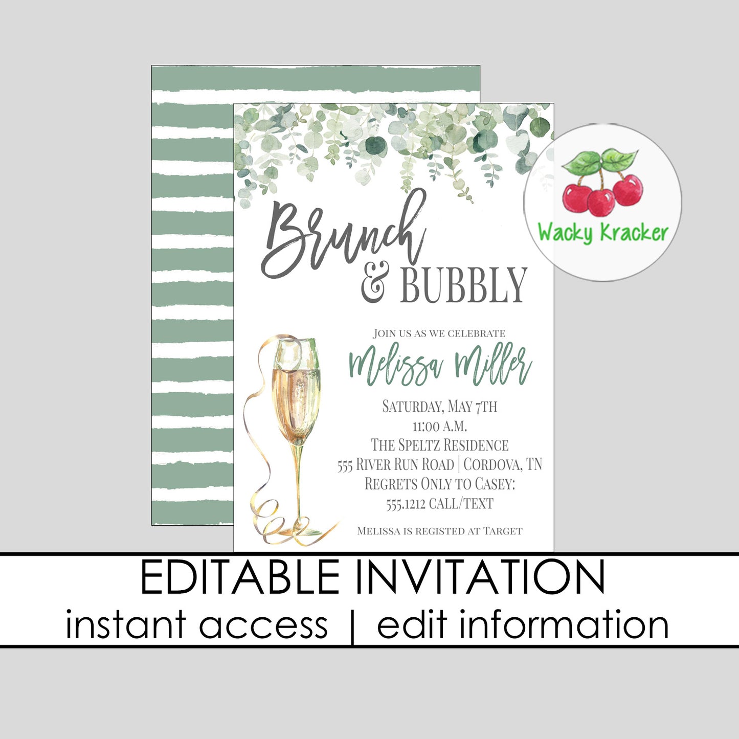 Brunch and Bubbly Invitation