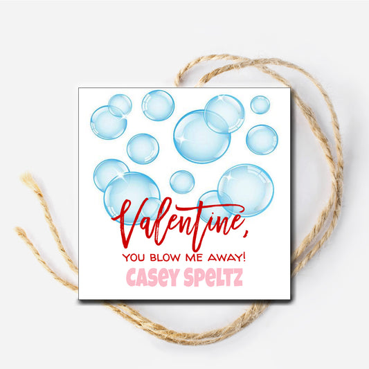 Bubbles Valentine Tag